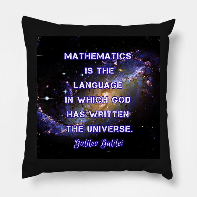 Mathematician Gift God Wrote Universe with Language Mathematics Pillow by BubbleMench