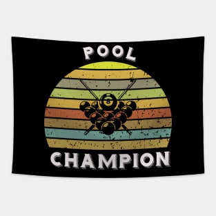 Pool champion - retro sunset billiards Tapestry