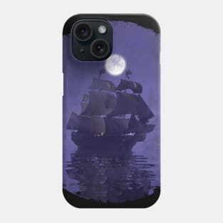 Frigate at night Phone Case