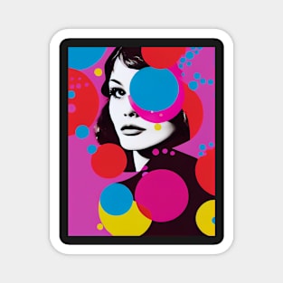 Modern woman in pop-art style Magnet