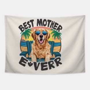 Golden retriever dog mom mothers day quotes funny Tapestry