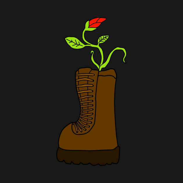 Doodle vektor boots flower by Tormentisomnia13