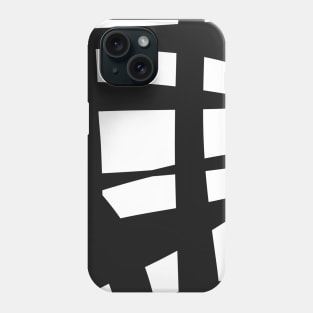 Abstract, Mono, Black and White, Ink, Stripes Phone Case