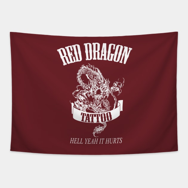 Red Dragon Tattoo Tapestry by ShawnaMac