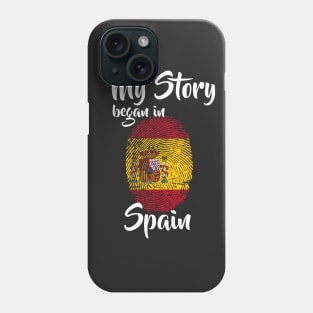 Spain Flag Fingerprint My Story DNA Spanish Phone Case