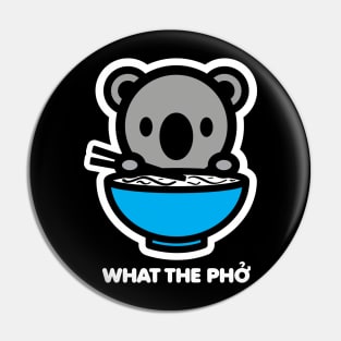 Koala Bear What The Pho Ramen Noodles Food Animal Lover Cute Bambu Brand Pin