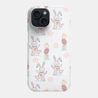 Cute Easter Bunnies and Eggs Phone Case