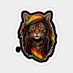 Rastafarian cat Magnet