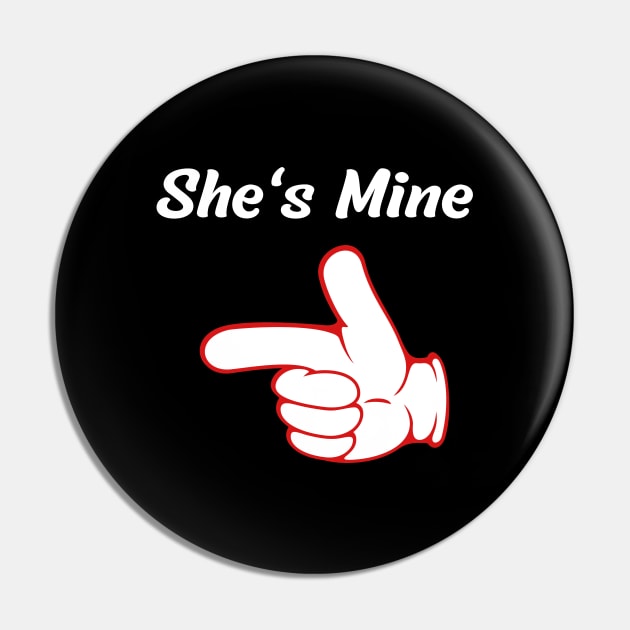 He's Mine She's Mine Pin by HobbyAndArt