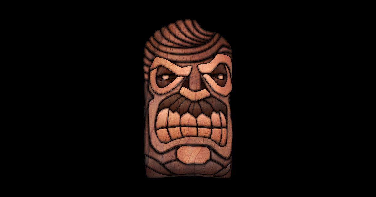 Ron Swanson Tiki Mask Ron Swanson TShirt TeePublic