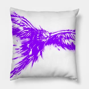 Phoenix, Mythical Firebird- Blue Version Pillow