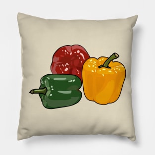 Capsicum cartoon illustration Pillow