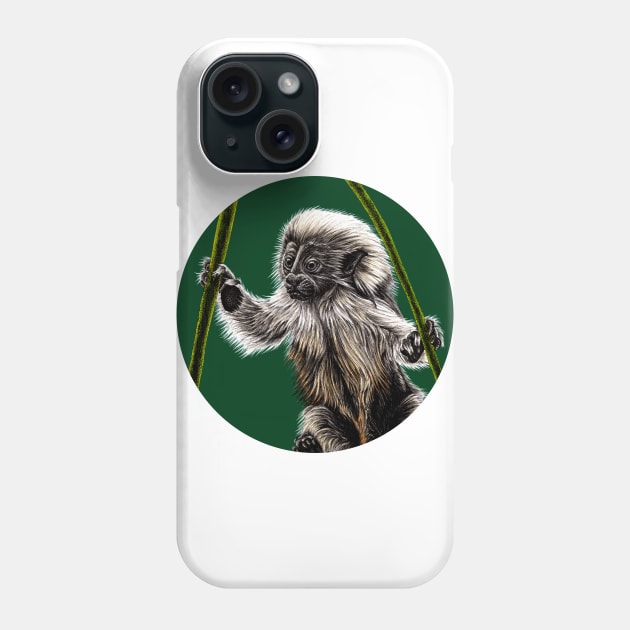 Baby cotton-top tamarin Phone Case by lorendowding