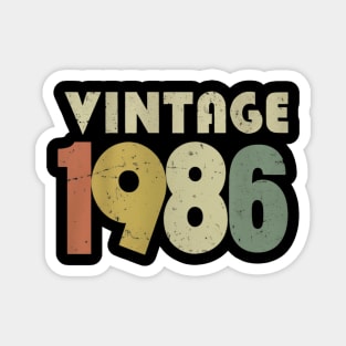 Vintage 1986 Tee - Awesome Birthday Mixtape Design - vintage shirt funny 1986 birthday retro apparel humor gift eighties Magnet