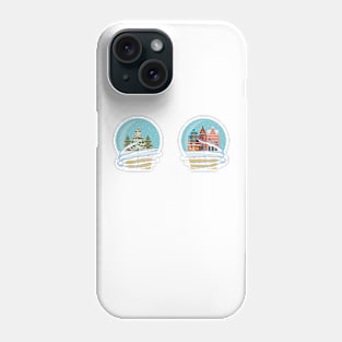 Skeleton Snowglobe Holiday Winter Phone Case