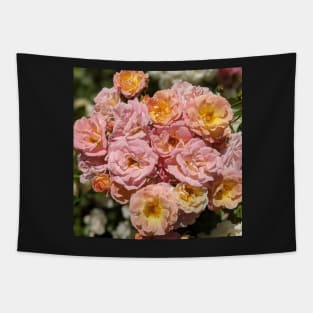 Puff of Pink and Yellow Flowers Photographic Image Tapestry