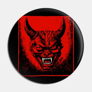 Lino Cut Devil Pin