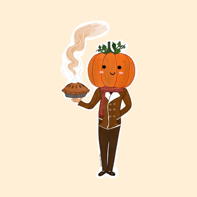 Mr. Pumpkin head sticker by SanMade