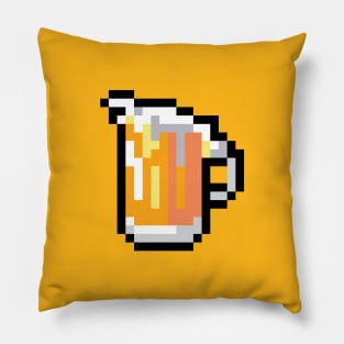Pixel glass of beer Pillow