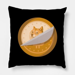 Funny Dogecoin Cryptocurrency, In Doge We Trust, Hodler Pillow