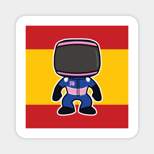 Fernando Alonso Custom Bobblehead - 2022 Season Flag Edition Magnet