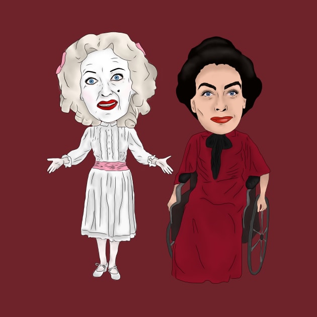 Whatever happened to Baby Jane, Bette Davis, Joan Crawford Inspired Illustration by MelancholyDolly