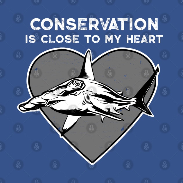 Hammerhead Conservation Heart by Peppermint Narwhal
