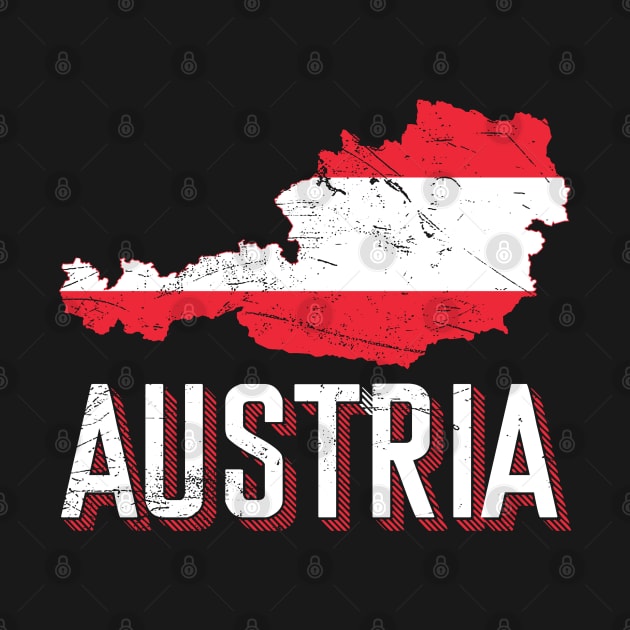 Austria Map Austrian Flag by Mila46