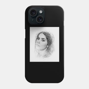 Woman Hairstyle sketch Art Drawing Phone Case