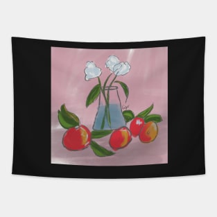 Pink Still Life Tapestry