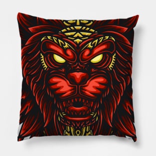 Lion King Head Illustration Artwork Pillow