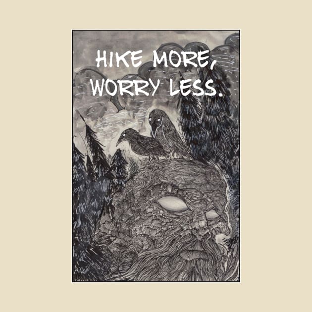 Hike More, Worry Less by Christopher's Doodles