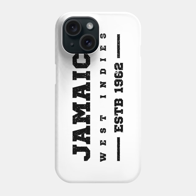 Jamaica Estb 1962 West Indies Patriotic Design Phone Case by IslandConcepts