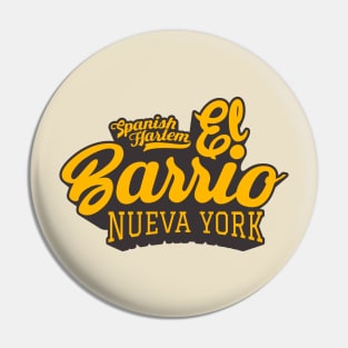 New York El Barrio  - El Barrio Spanish Harlem  - El Barrio  NYC Spanish Harlem Manhattan logo Pin