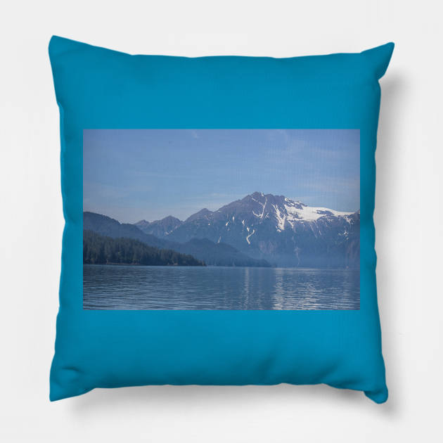 USA. Alaska. Ocean. Mountains. Pillow by vadim19