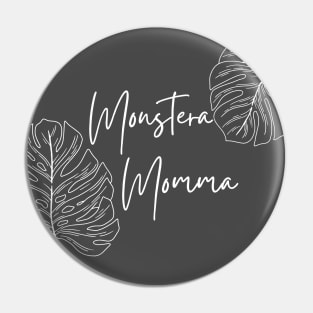 Monstera Momma (white) Pin