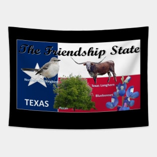 Texas State Flag with Texas Symbols for your Tee Shirt Tapestry