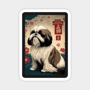 Super Cute Shih Tzu Portrait - Japanese style Magnet