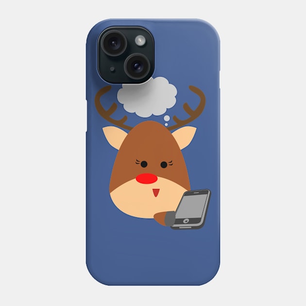 Merry Christmas Reindeer & Phone Phone Case by holidaystore