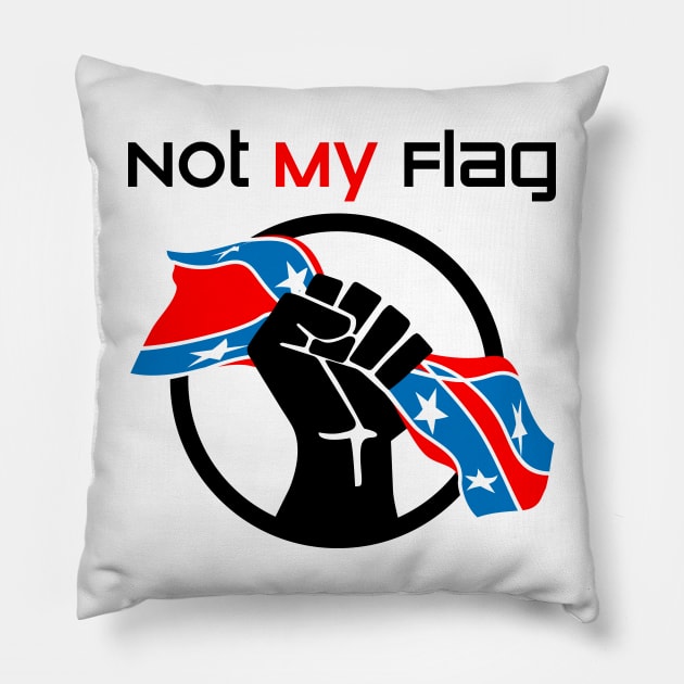 Not My Flag Anti Racist Pillow by Sofiia Golovina