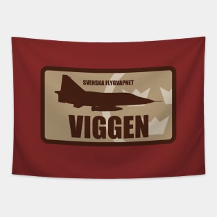 Swedish Air Force Viggen Patch (desert subdued) Tapestry