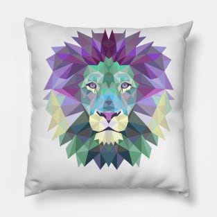 Polygonal lion head t-shirt Pillow