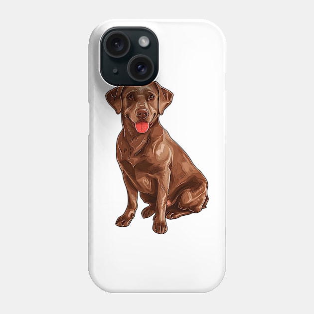 Valentine Labrador Retriever Shaped Chocolate Phone Case by Chromatic Fusion Studio