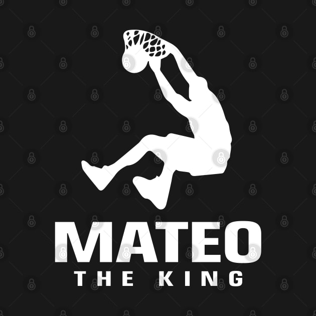 Mateo Custom Player Basketball Your Name The King by Baseball Your Name