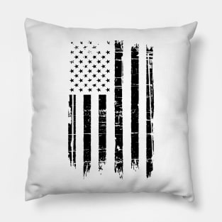 USA Flag with Distressed Grunge Pillow