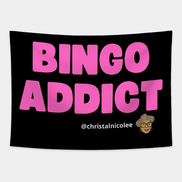 Bingo Addict Fire Pink Tapestry by Confessions Of A Bingo Addict