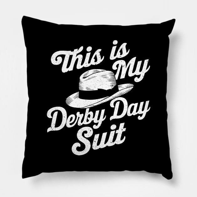 Derby Day 2024 Horse Racing, This Is My Derby Day Suit Pillow by nadinedianemeyer