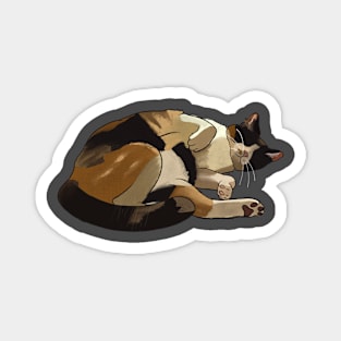 Sleepy Kitty Magnet