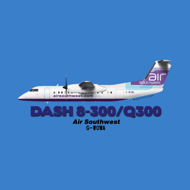 DeHavilland Canada Dash 8-300/Q300 - Air Southwest by TheArtofFlying