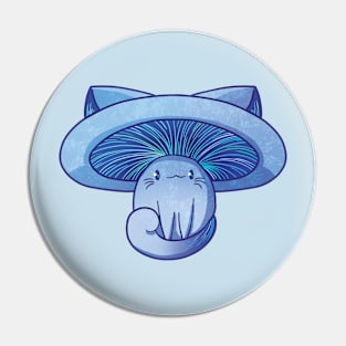 Mushroom Cat - Indigo Milk Cap Pin